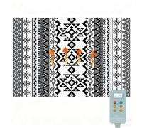 Labasuan Tappeto riscaldante portatile in grafene con custodia, tappetino elettrico impermeabile per pavimenti in legno/piastrelle, timer 12 ore e temperatura regolabile, essenziale(150 * 200cm)