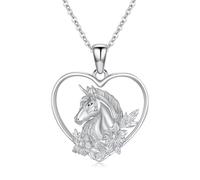 LABBAO Collana in argento sterling 925 con unicorno, per mamma, figlia, nonna, madre, moglie