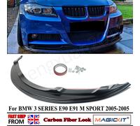 Labbra anteriori Paraurti PER BMW SERIE 3 E90 E91 320d 330d 335d M PERFORMANCE 2005 2006 2007 2008 PRE LCI SPLITTER ANTERIORE CARBONLO carbon look