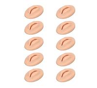 Labbra Finte 10 Pezzi, Labbra a Bocca Aperta 3D, Pelle Finta in Silicone Realistico 3D, Facile Colorare, Trucco Cosmetico Morbido, Allenamento per la Pratica del (Tonalità