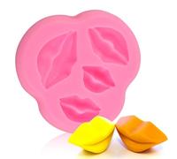 Labbra fondente torta stampo, silicone resistenza al calore cioccolato stampi stampi Candy per decorazioni da forno (rosa)
