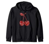 Labbra Impertinenti di Ciliegia Baciano Le Ciliegie Felpa con Cappuccio