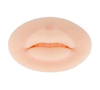 Labbra in Silicone 3D Semipermanenti Morbide Real Touch con Finte per Labbra da Allenamento Lingua Dell'orecchio Occhio Bocca Silicone 3D con Espositore Strumento Pratico per Piercing(Pelle pulita)