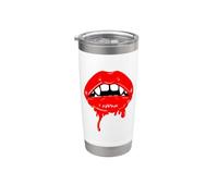 Labbra vampiro con zanne Bicchiere termico in acciaio inox doppia parete