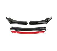 Labbro Anteriore Spoiler Modifica Auto Con Bordo Regolabile A Tre Segmenti Pala Universale Per Labbro Anteriore Angolo Del Mento Modello Sportivo Da Pista Nero Rosso Lower Lip Splitter Blade(White)