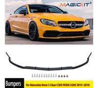 Labbro del paraurti anteriore per Mercedes Benz Classe C W205 C205 A205 ED1 Stile Splitter Trim Auto Paraurti anteriore Spoiler Lip Gloss Nero as shown