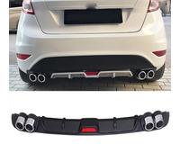 Labbro dello spoiler del diffusore posteriore del paraurti posteriore dell'auto per Ford Fiesta, ABS, argento/nero,all black