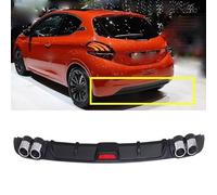 Labbro dello spoiler del diffusore posteriore del paraurti posteriore dell'auto per Peugeot 208 Hatchback, ABS, argento/nero,all black