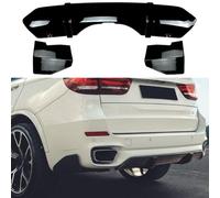 Labbro diffusore paraurti Posteriore Auto per BMW X5 F15 M Sport 2014-2018, Piastra Spoiler Splitter Scarico Bagagliaio, ABS/Nero Lucido