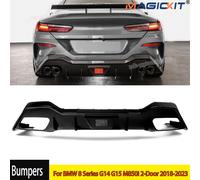 Labbro diffusore paraurti posteriore con LED per BMW Serie 8 G14 G15 M850i 2 porte 2018-2023 Black