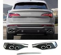 Labbro Diffusore Paraurti Posteriore per Audi Q5 Sportback 2021 2022 2023 2024, Splitter Paraurti Kit Corpo,Spoiler Labbro Posteriore,Silver-Black
