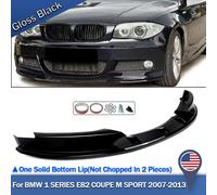 Labbro divisore paraurti anteriore nero lucido per BMW E82 135i 128i M Sport 2007-2013