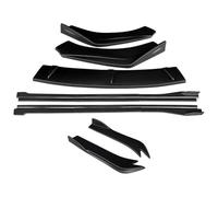 Labbro Paraurti Anteriore Auto Per A7 2015-2018 Auto Paraurti Anteriore Splitter Labbro Body Kit Spoiler Minigonne Laterali Estensioni Angolo Avvolgimento Gonna Passo Laterale(Matte Black)