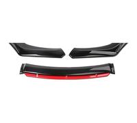 Labbro Paraurti Anteriore Auto Per Lancer 2008-2017 Spoiler Splitter Diffusore Body Kit Guardie Universale Paraurti Anteriore Labbro Auto Spoiler Anteriori 4 PZ(Black Red)
