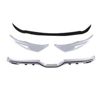 Labbro Paraurti Auto Anteriore Per Toyota Per CHR Per C-HR 2018 2019 Auto Stling ABS Vernice Anteriore Paraurti Posteriore Diffusore Skid Piastra Copertura Respingente Trim(Black and silver)