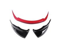 Labbro Paraurti Auto Anteriore Per Toyota Per CHR Per C-HR 2018 2019 Stling ABS Vernice Anteriore Paraurti Posteriore Diffusore Skid Protezione Piastra Copertura Respingente Trim(A black and red)