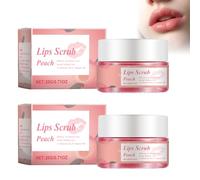 Labbro Scrub Esfoliante Labbro Idratante Notturno Crema Addormentato per Labbra Riparazione Pesca, Salutare le Labbra Biologiche per labbra Delicate Rosa Lip