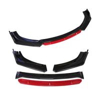 Labbro Spoiler Kit Corpo Universale Paraurti Anteriore Per Auto Spoiler Splitter Diffusore 4 Pezzi Rosso Bianco In Fibra Di Carbonio Canard ABS Plastica(Red Carbon)