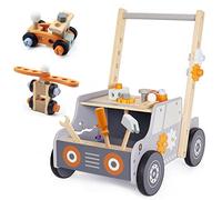 Labebe Carrello in legno per bambini e bambine, giocattolo montessori per bambini dai 1 ai 3 anni