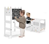labebe Torre montessoriana per bambini, Pieghevole Torre di Apprendimento, 3-in-1 scala montessoriana Con tavolo da disegno, Legno Learning Tower di età superiore18 mesi bambini (Animal)