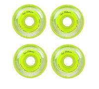 Labeda Millennium Gripper - Ruote in linea per hockey su rotelle, 76 mm, X-Soft, confezione da 4, colore verde, 74A (X-Soft)