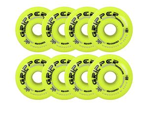 Labeda Ruote da Hockey per Roller Crossover, Medie, 80 A, Giallo, 80 mm, Set da 8