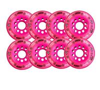Labeda Whips Roller - Ruote da hockey X-Soft Hilo da 76 mm/80 mm, confezione da 8 con distanziatori Evo