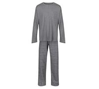 Label Cutters Pigiama da uomo Hanes con top in flanella e pantaloni, taglie S-XXL, Hanes Pj - Grigio/Grigio, L