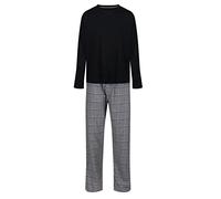 Label Cutters Pigiama da uomo Hanes con top in flanella e pantaloni, taglie S-XXL, Hanes Pj - Nero/Grigio, XL