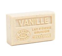Label Provence Savon de Marseille - Sapone francese di latte di asino biologico fresco - Profumo di vaniglia - Barrette da 60 g