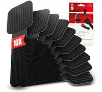 LABEL THE CABLE Clip Fermacavi Autoadesive a Strappo - Organizer Cavi per Pareti e Scrivanie - Ltc Wall Straps - Fermacavi Muro - Confezione da 10 - Nero - Ltc 3110
