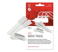 LABEL THE CABLE Etichette per Cavi a Strappo - Per una Perfetta Gestione dei tuoi Cavi - Organizer Cavi LTC MINI TAGS - Fascette Cavi con Etichette - Confezione da 10 - Bianco - LTC 2520