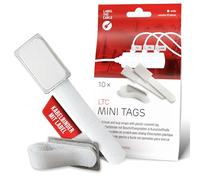 LABEL THE CABLE Etichette per Cavi a Strappo - Per una Perfetta Gestione dei tuoi Cavi - Organizer Cavi LTC MINI TAGS - Fascette Cavi con Etichette - Confezione da 10 - Bianco - LTC 2520