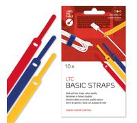 LTC 1130 - Fascetta in velcro per cavi, 10 pezzi, colorata