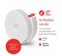 Label-the-cable LTC 1220 organizer per cavi Cable flex tube Scrivania/Parete Bianco 1 pezzoi (LTC ROLL STRAP - berringsfastgrel NEW
