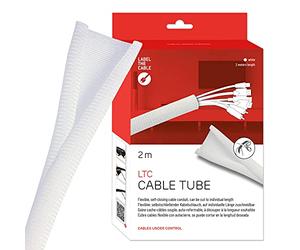 LABEL THE CABLE Organizer Cavi - Guaina Cavi a Chiusura Automatica - Ferma Cavi Flessibile e Resistente - Copri Fili e Cavi a Tubo - LTC CABLE TUBE - 2 m - Bianco - LTC 5120