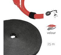 LTC 1210 PRO - Rotolo di velcro a doppio lato, 25 m, nero