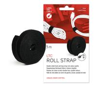 LABEL THE CABLE Roll of Double-Sided Hook and Loop Tape - Cable Ties Roll for Pe