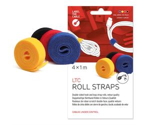 LABEL THE CABLE Roll of Double-Sided Hook and Loop Tape - Cable Ties Roll for Pe