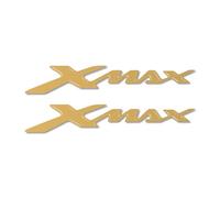 labelbike - 2 Adesivi 3D Moto Scooter Scritta XMAX in Resina Compatibile con Yamaha XMAX - Colore Oro