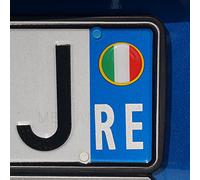 labelbike - 2 Adesivi 3D Targa Auto Bollini Cerchio PERSONALIZZABILE in Resina