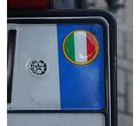 labelbike - 2 Adesivi 3D Targa Moto Bollini Cerchio PERSONALIZZABILE in Resina