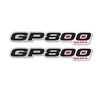 labelbike - 2 Adesivi in Resina gel 3D GP 800 Scritte Scooter compatibile con GILERA GP800