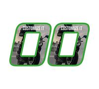 labelbike 2 Adesivi Moto Numeri Personalizzati Numero Custom '0'