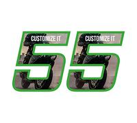 labelbike 2 Adesivi Moto Numeri Personalizzati Numero Custom '5'
