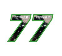labelbike 2 Adesivi Moto Numeri Personalizzati Numero Custom '7'