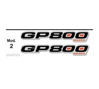 Labelbike - 2 Adesivi Resinati Gp 800 Scritte 3d Compatibili Per Scooter Gilera Gp800