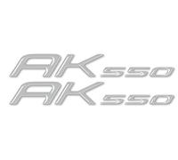 labelbike - 2 Adesivi Stickers in Resina Gel 3D Scritta AK 550 Scooter KIMCO AK550 new