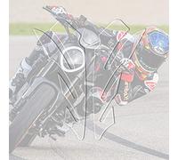 labelbike - 2 Esclusivi Adesivi in Resina Gel 3D Protezione Laterale Serbatoio Moto - trasparente