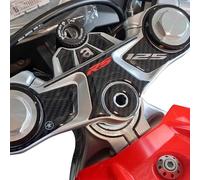 labelbike - Adesivi 3D Moto Piastra Sterzo Decorazioni e Protezioni in Resina compatibile con Aprilia RS 125 2021-25 - Colore Carbonio Rosso